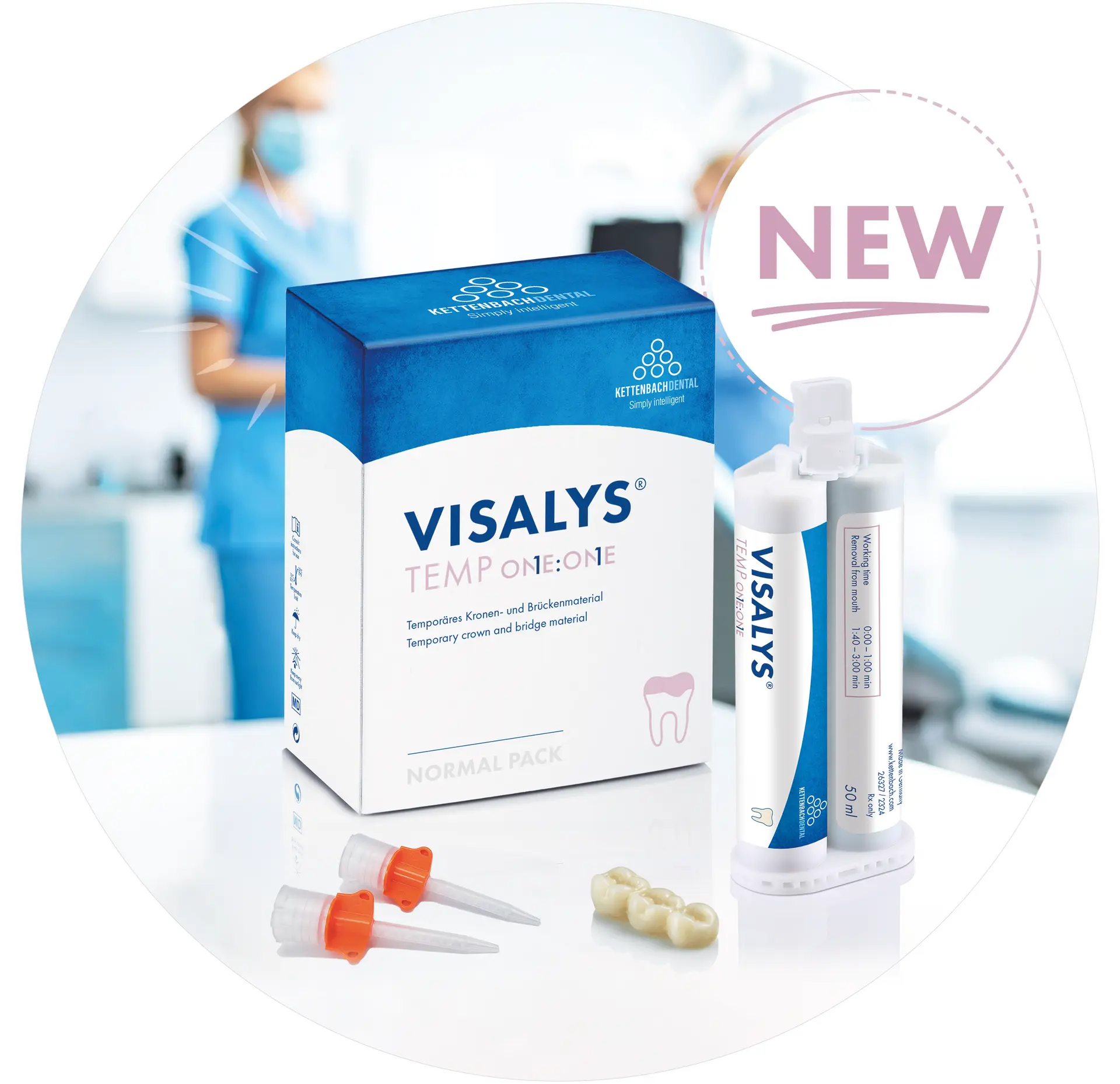 Kettenbach's new product: Visalys Temp One:One