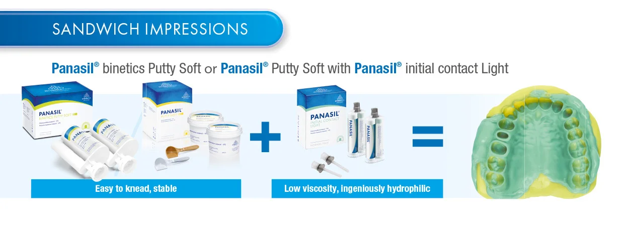 Panasil binetics Putty Soft or Panasil Putty Soft with Panasil initial contact Light